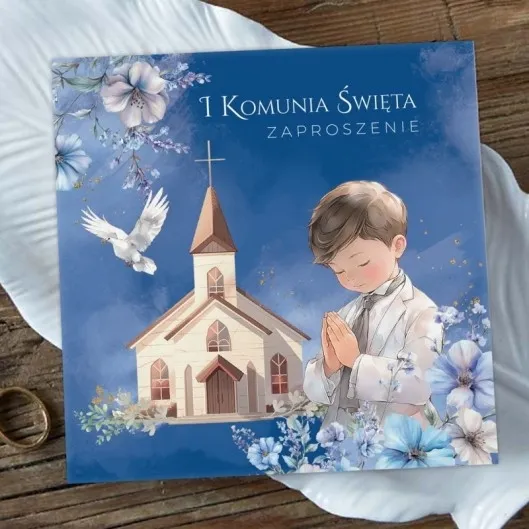 Zaproszenie na Komunię chłopca